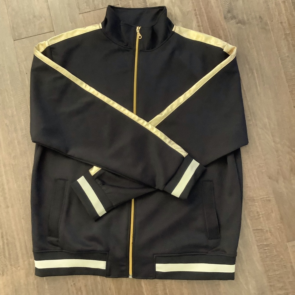Hudson Outerwear Black with Gold Trim Jacket, Size 2X